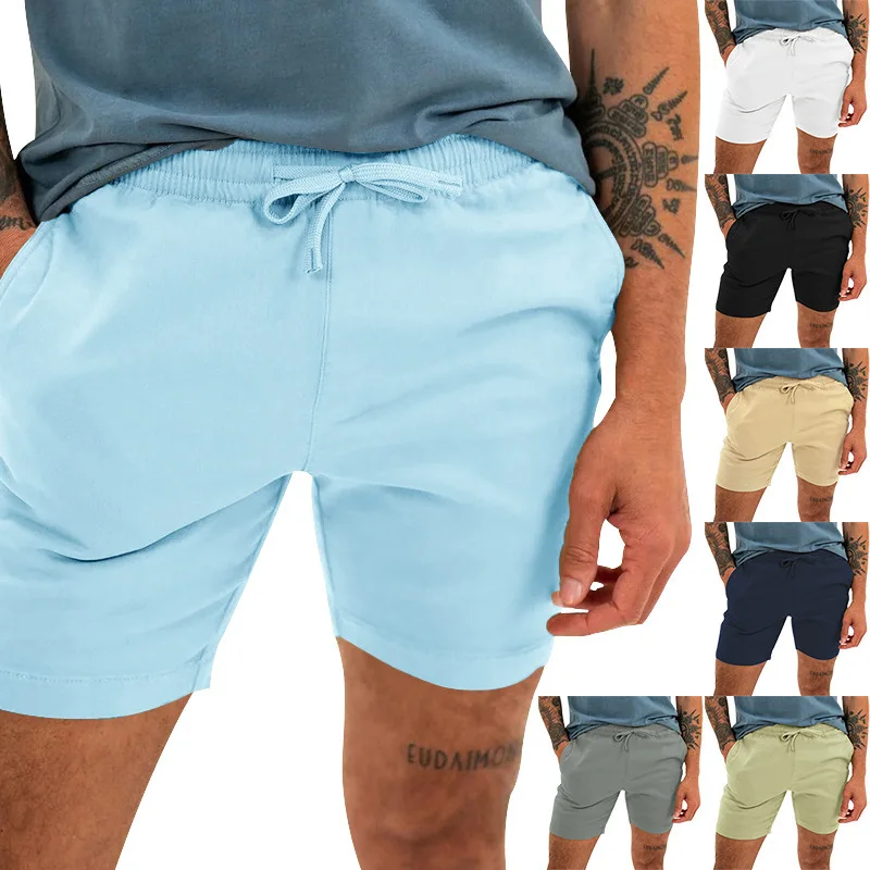 2025 New Summer Fashion Mens Linen Shorts Men Cotton Beach Short New Wild Leisure Loose Solid Cargo Shorts for Men Sweatshorts 1