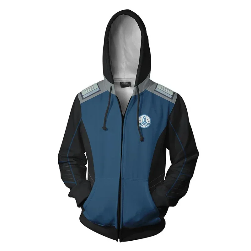 

The Orville Cosplay Costume Men's Sweatshirt Hooded Uniform Wear Women Zipper Hoddies Coat Jacket