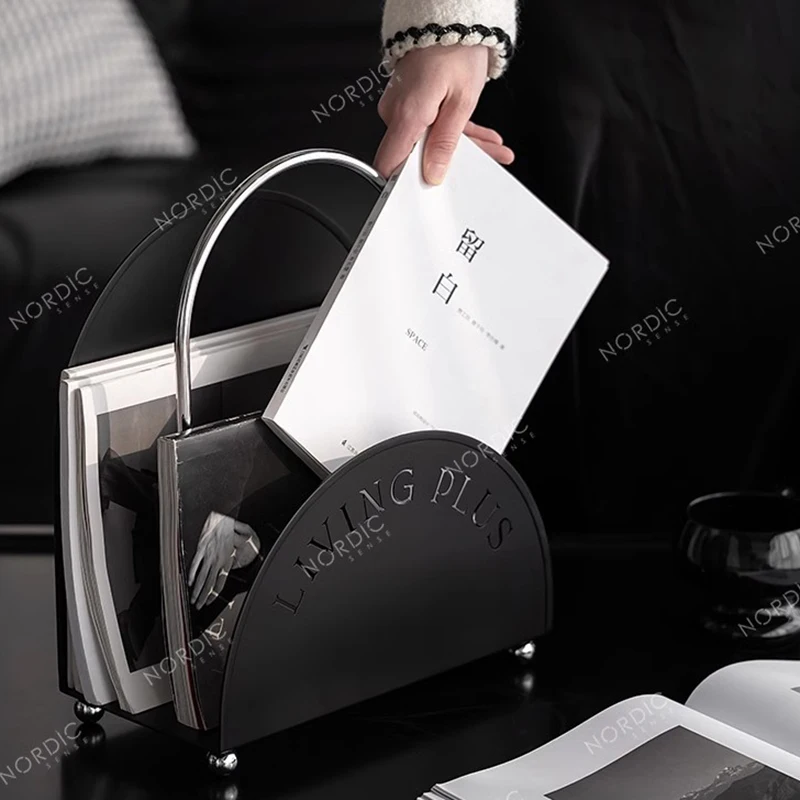 Minimalist Modern Magazine Rack Nordic Floor Standing Office Desk Creative Living Room Storage Shelf Office Furniture FYMR