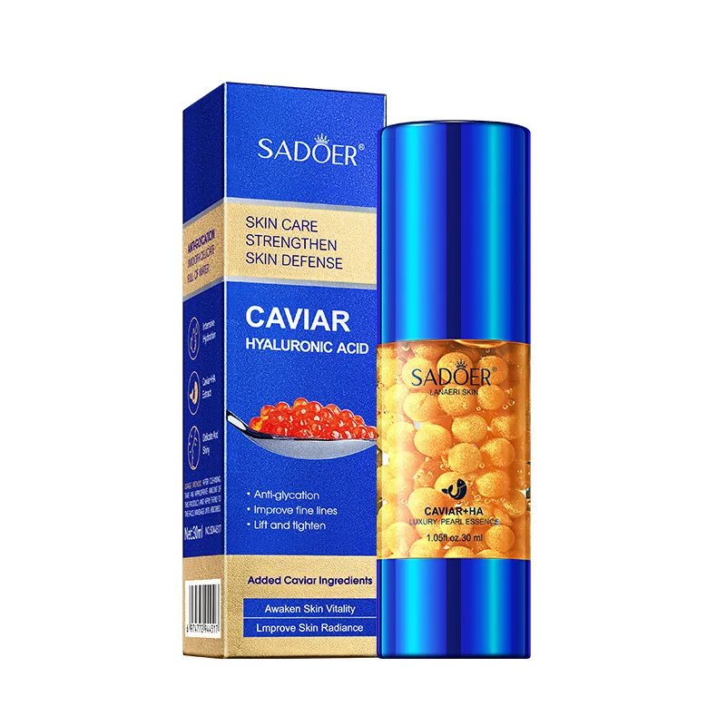 SADOER Caviar Hyaluronic Acid Face Essence Moisturizing Nourishing Firming Facial Serum Lotion Beauty Face Skin Care Products 5