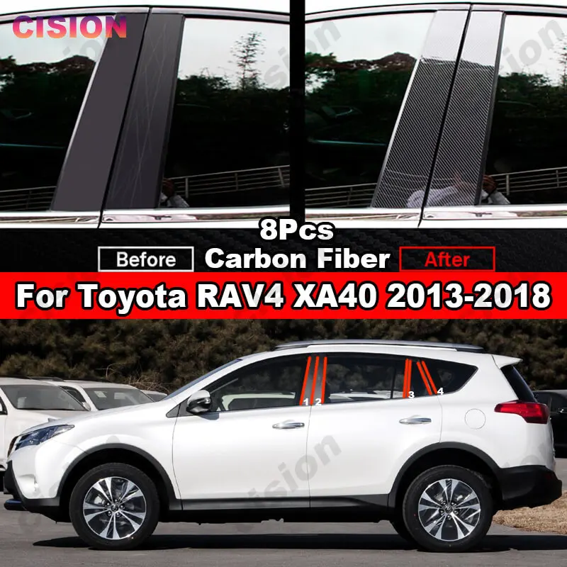 ڵ â  Į B C ʷ Ʈ Ŀ Ʈ, Ÿ RAV4 XA40 2013-2018 ź   PC ƼĿ, 8x ̷ ȿ