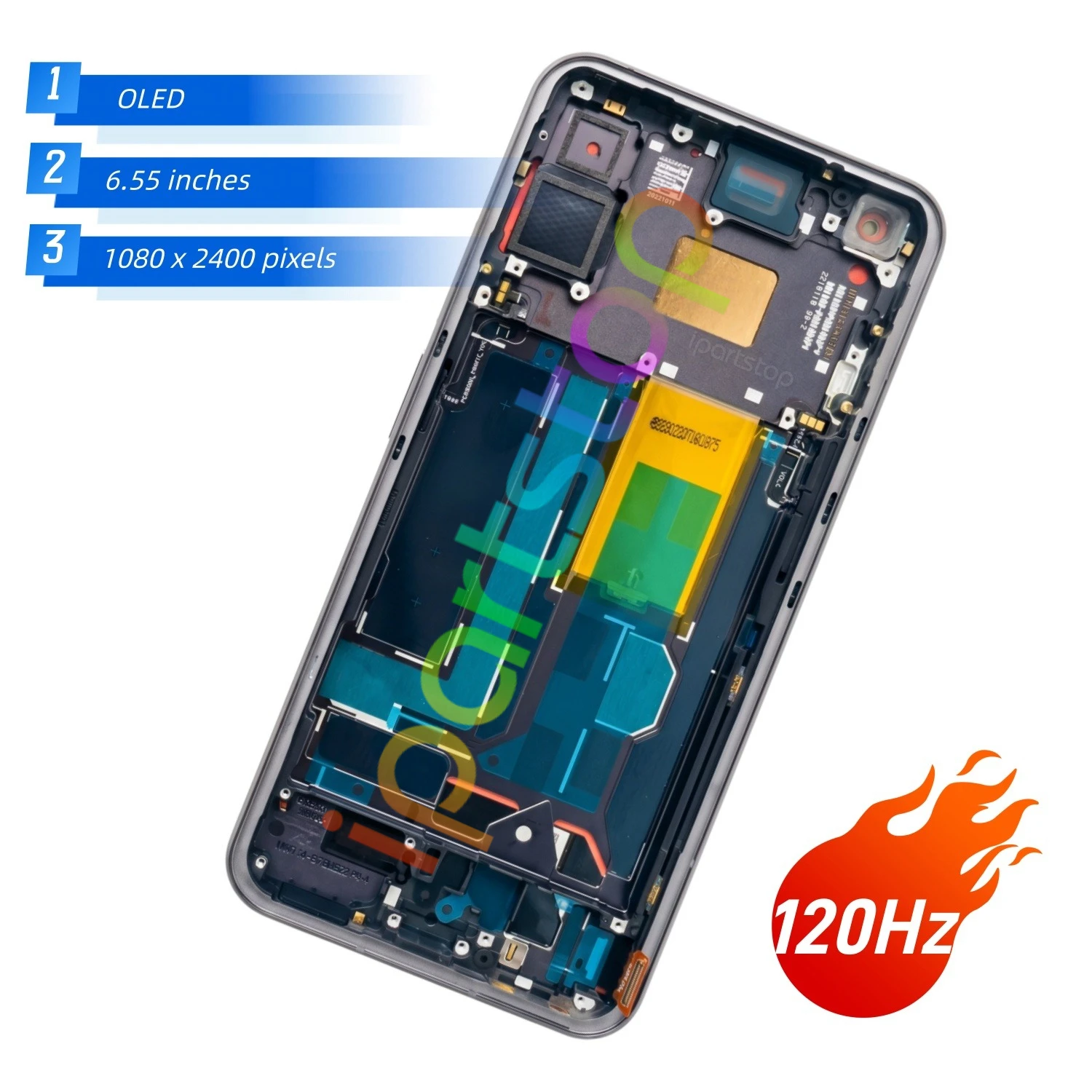 iParts Sostituzione Nuovo Display per Niente Phone (1) Telefono 1 A063 120Hz Touch Screen OLED con Parti OEM di Montaggio Telaio - immagine 2