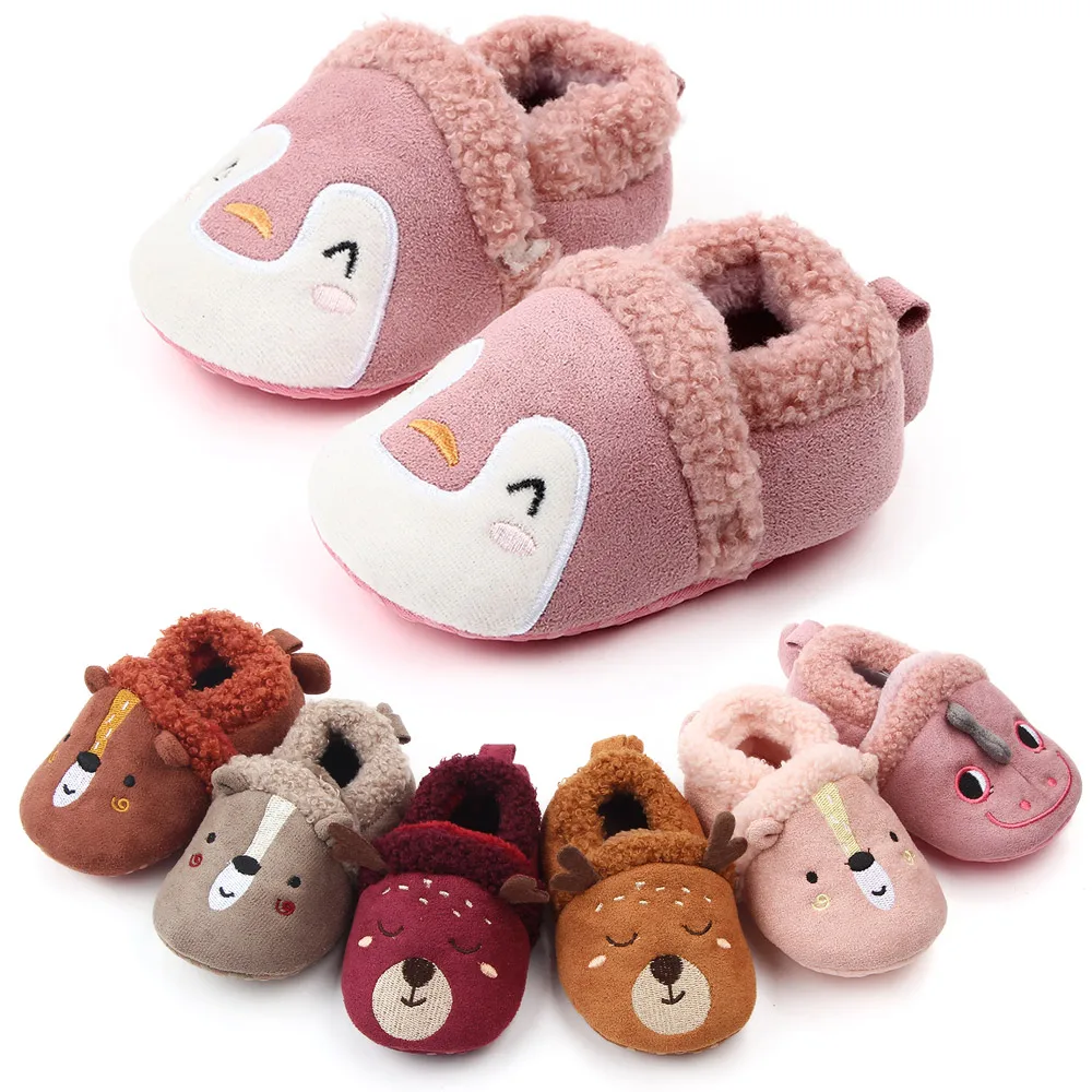 Baby Witnter Shoes Cute Animal Soft Cotton for 0-9-18 Months Newborn Toddler Prewalking Indoor Anti-slip High Quality NewFashion