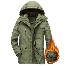 Ski Jackets Men Winter Snow Warm Parkas Jacket Coat Men Casual Hooded Thick Fleece Parka Outdoor Snowboard Cycling Camping Brand