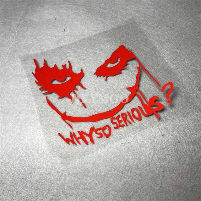 Autocollant Joker Dark Knight - Why So Serious ? Sticker Détaillé Et Prêt à Coller !