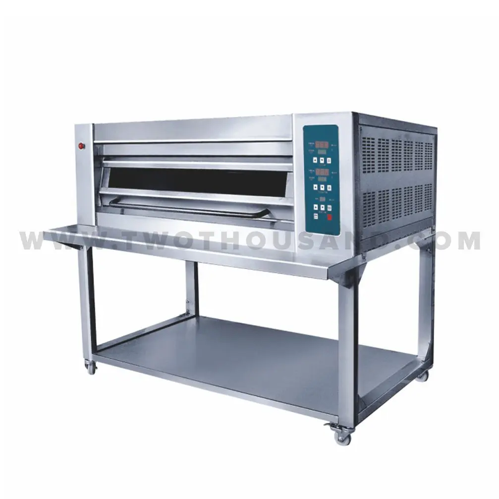 TT-O124A 1 Deck CE Stainless Steel Electric Stone Pizza Oven with Shelf steel book shelf visibility