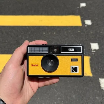 Fotocamera KODAK i60 con flash, blu/giallo, per pellicola 35mm, riutilizzabile, opzionale con pellicola 135-36 35MM Color Plus 200