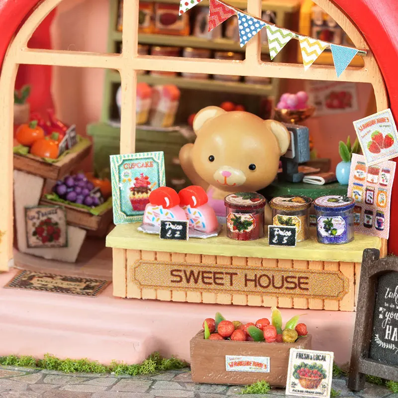 새로운 DIY 인형 집 나무 미니어처 키트 가구 인형 집 가구 세트 수제 모델 조립 장난감 케이스 생일 선물