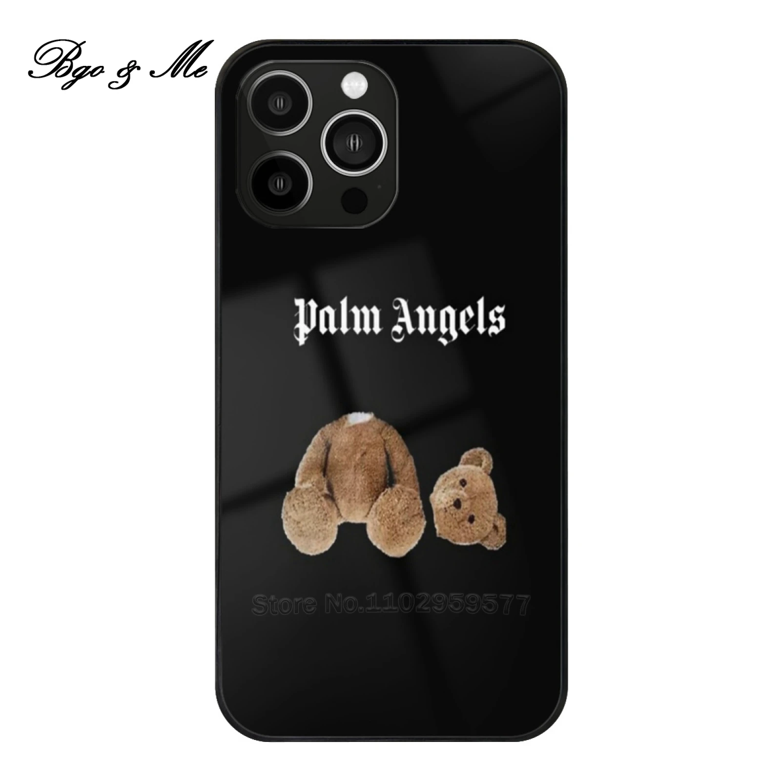 

Bear Iphone Case Tempered Glass Case On For Iphone 15 14 13 12 Pro Max Soft Silicone Cover Trendy Brand Hypebeast Phone
