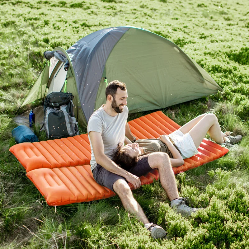 

Inflatable TPU Mat Outdoor Camping Picnic Thickened Single Queen Size Matress Portable without Tire Pump Camping Equipment