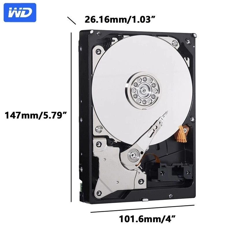 Internal Hard Drive Hard Drive Mechanical Hard Drive WD Blue 500GB-6TB 3.5" 64M Cache SATA III 6Gb/s For Desktop