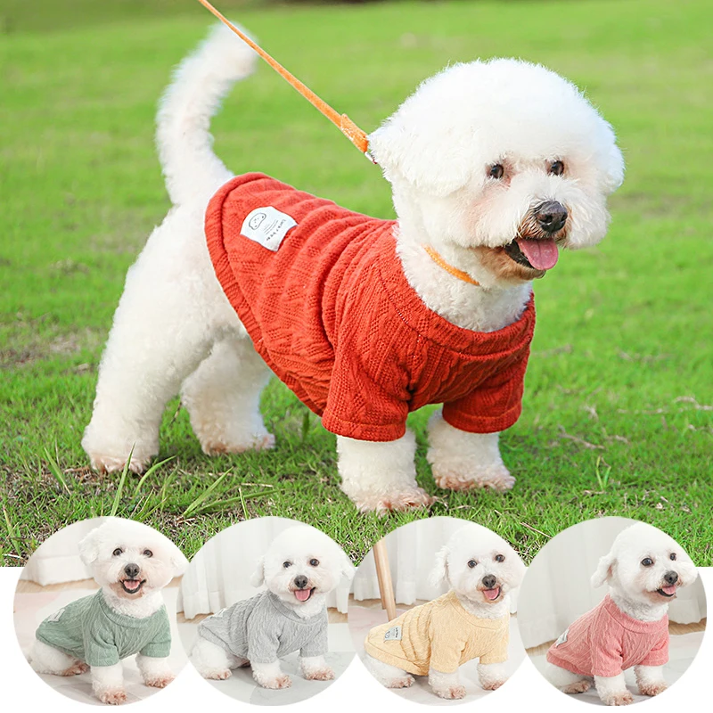 

Warm Pet Dog Knitted Sweater Vest Sweet Fashion Pet Bottoming Shirt for Dog Casual Comfortable Dog Puppy Pullover Pet Clothing