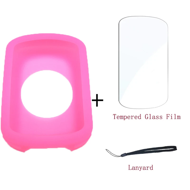 Silicone Case with Tempered Glass Screen Protector for Garmin Edge GPS Computers