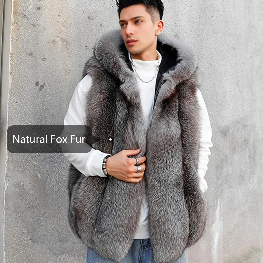 Fur Coat Echtfell Mantel Herren Pelzjacke Kombinieren Pelzjacke