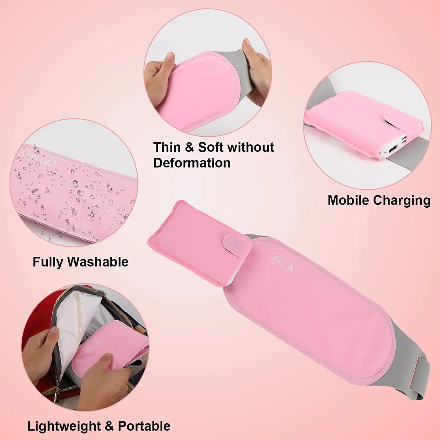 Belly Warmer Relieve Menstrual Colica Massager Menstrual Colic Period Pain Relief Heating Pad for Menstrual Cramps Abdominal