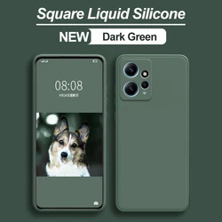 Liquid Silicone Rubber Protector Case - Sleek & Durable Phone Cover for Redmi Note 12 4G (Dark Green)