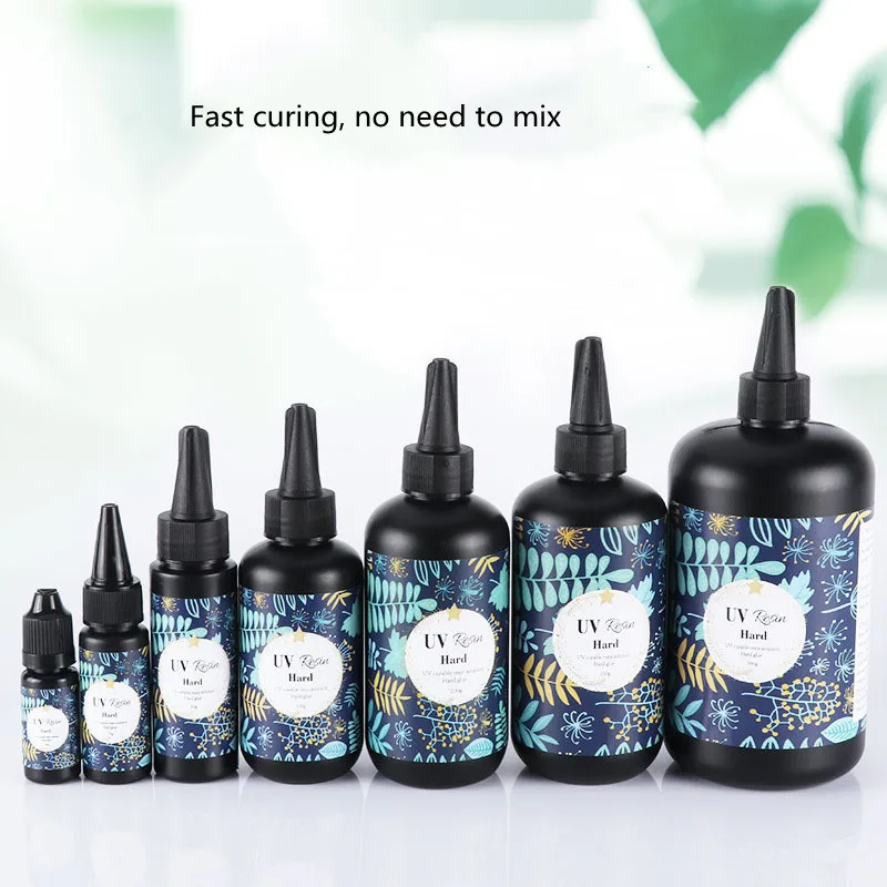 

Transparent UV resin glue Ultraviolet curing soft and hard glue DIY jewelry making tools