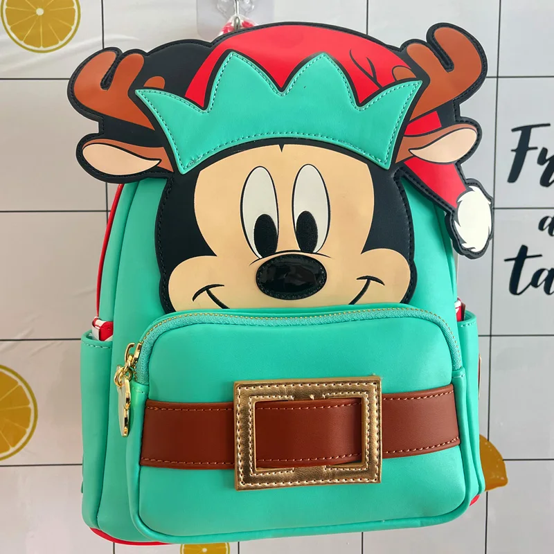 Mochila de couro PU Disney Princess para mulheres, sacos de armazenamento Disneyland Lady Handbag, carteira, ponto dos desenhos animados, Winnie the Pooh, moda