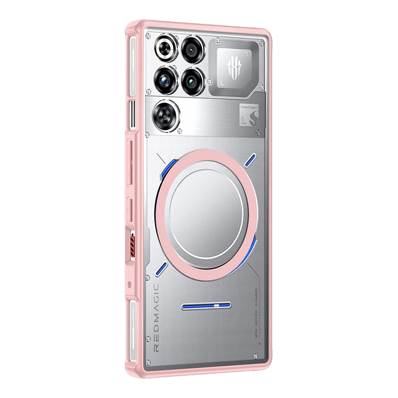 Magnetic Translucent Matte Hard PC Shockproof Semitransparent Phone Case Cover