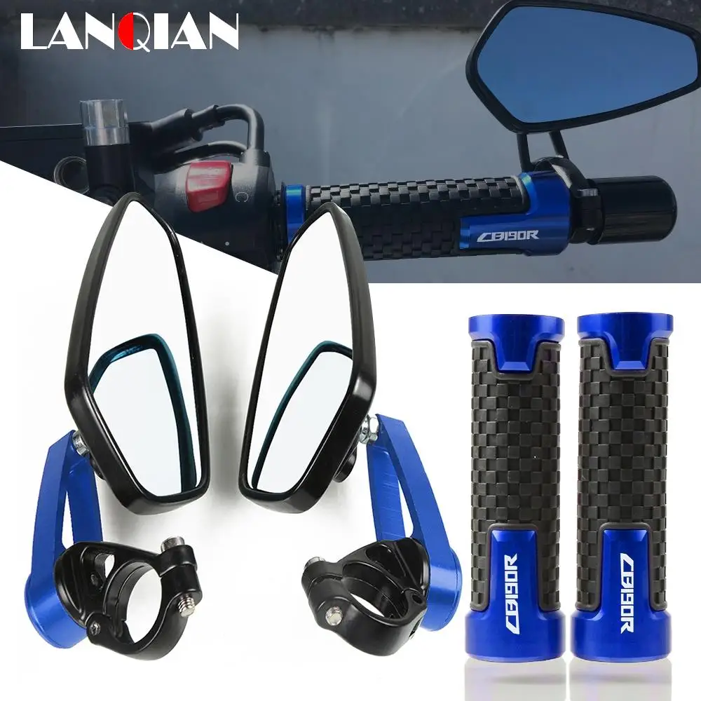 

For Honda CB 190R CB190R CB190 R 7/8" 22mm Motorcycle Rear View Mirror Rearview Handle Bar End Mirrors Side handlebar Grips Part