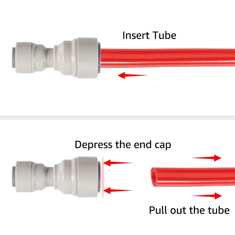Water Pipe Fitting Plastic Quick Connector Push in Fittings Pipe Hose Connect Food Grade Disconnect Joint