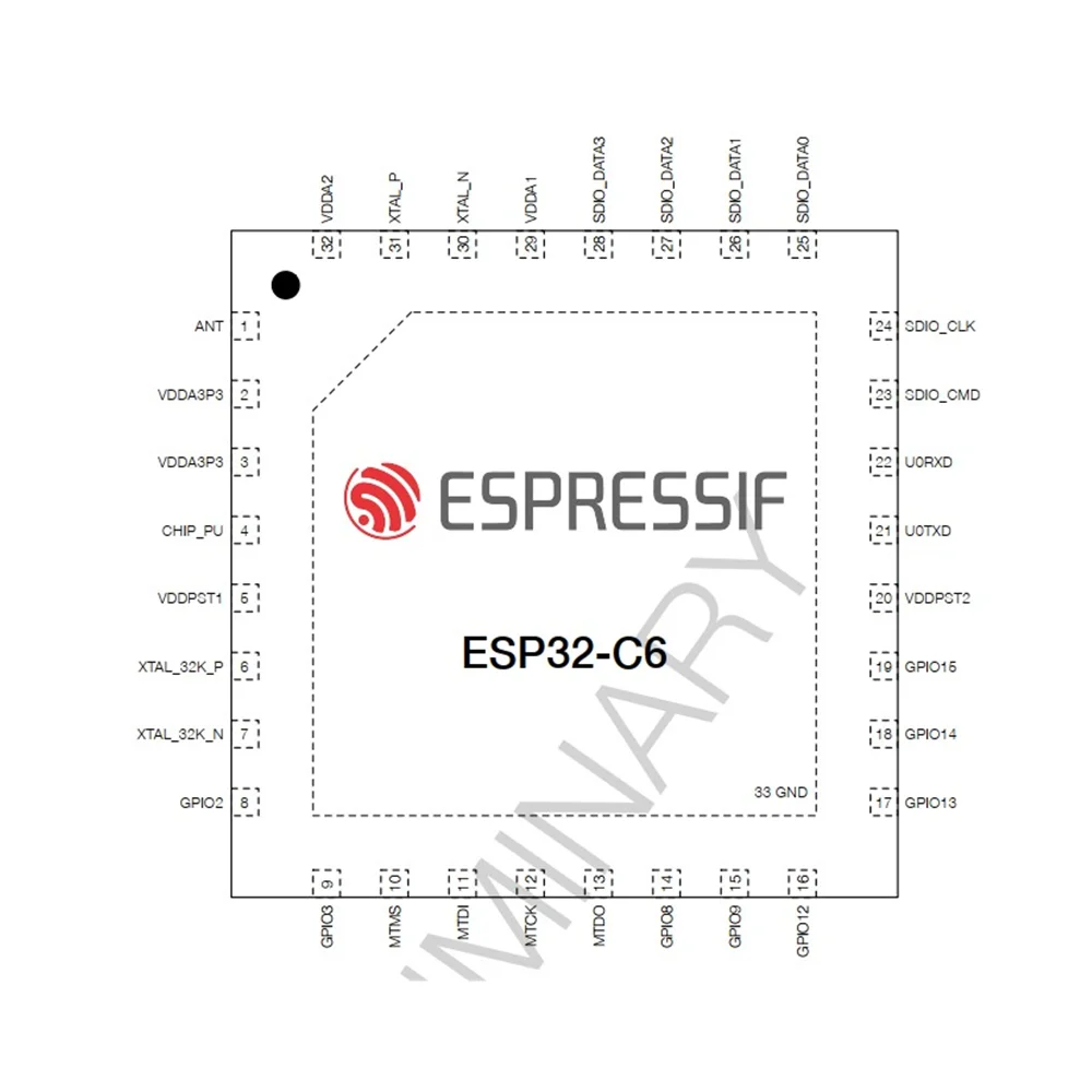 【Expert Recommended】 ESP32 C6 Series SoC ESP32-C6FH4 Espressif AIoT IC ...