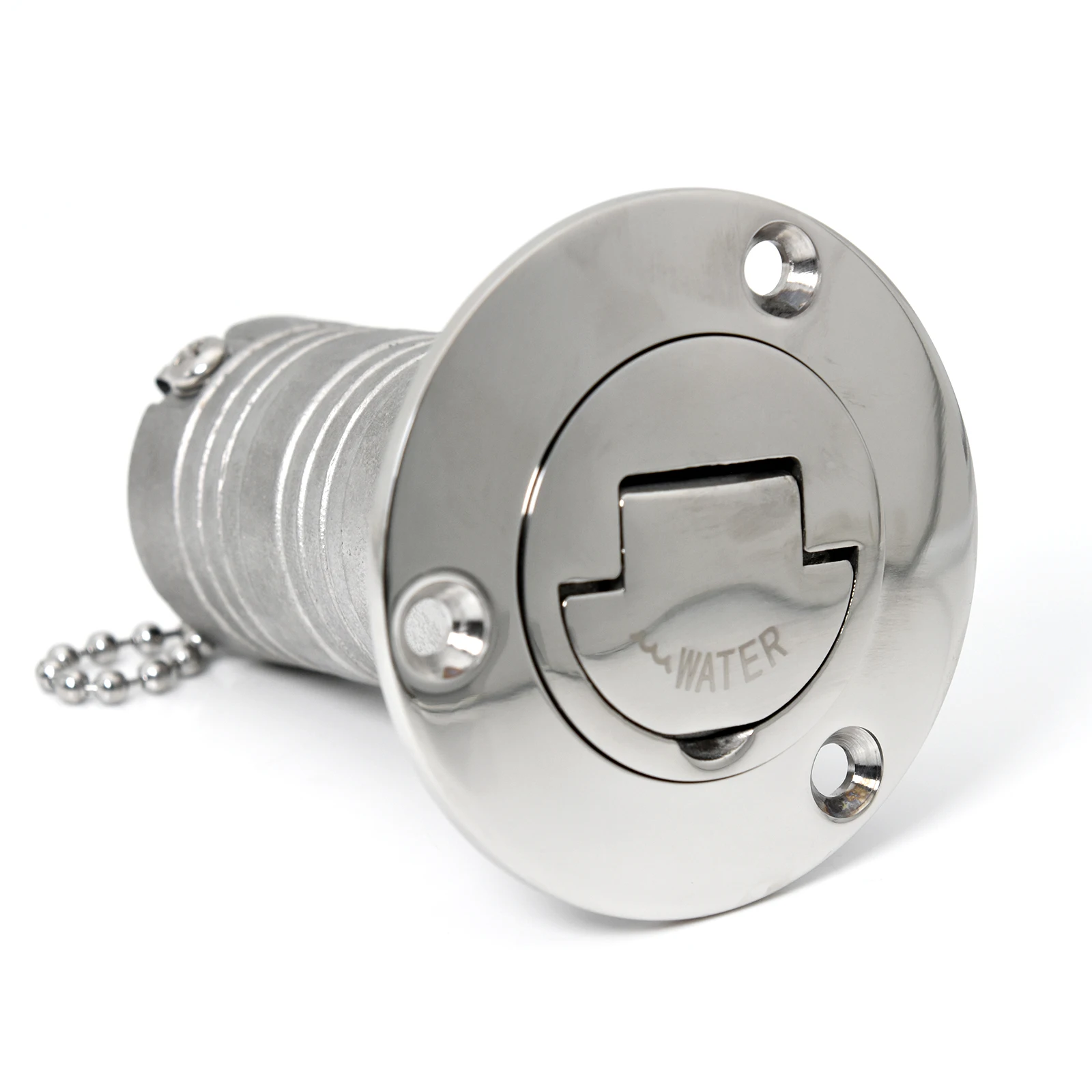 Stainless Steel 316 Deck Filler Cap - Mirror Polish Marine and RV Hardware for Gas, Diesel, Fuel, and Waste Water