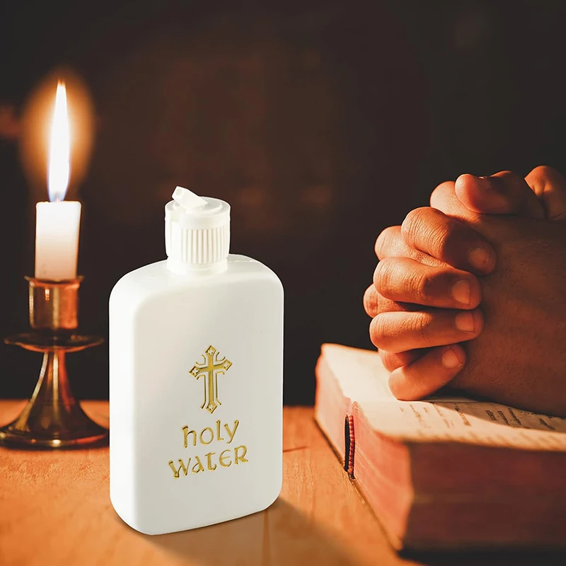 Description Picture 6 of item1/2/3Pcs 60ml/250ml Creative Jesus Cross Pattern Holy Water Bottle Sturdy Portable Durable Prime Church Holy Water Bottle