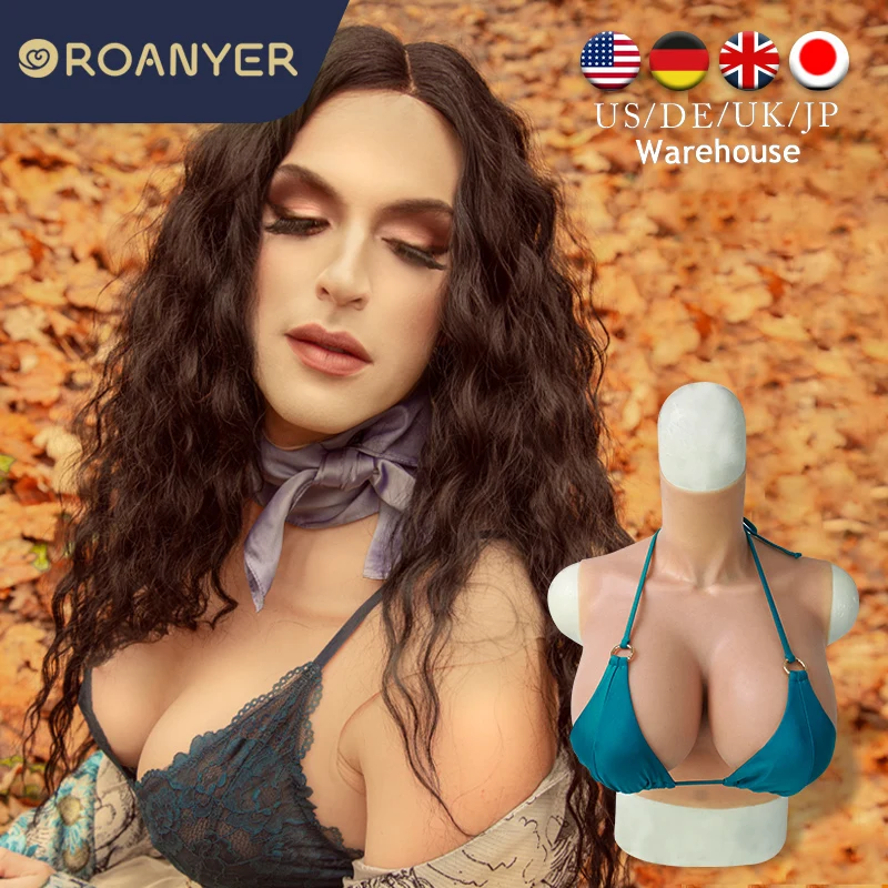 Tette finte in silicone medico Forma di seno in silicone realistico Pettorali falsi per Cosplay Crossdresser Transgender Mastectomia di sesta generazione ( Colore : European yellow , Size : D Cup