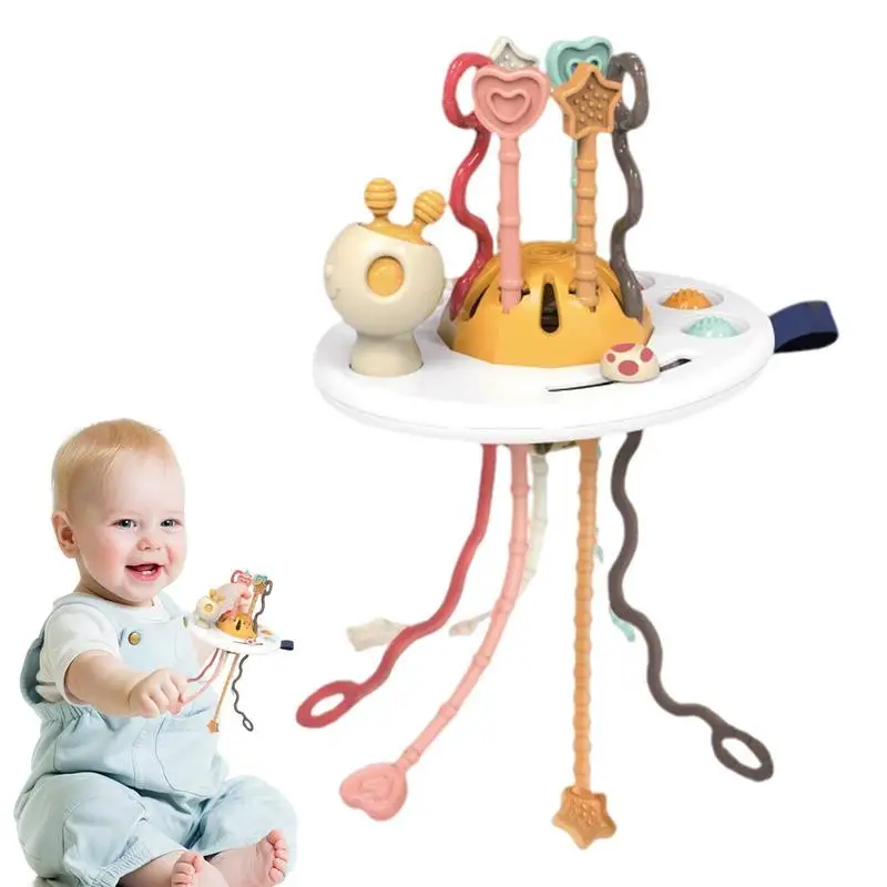 

Pull String Toys Montessori Sensory Toys Pulling Toy Stimulates Visual Auditory & Tactile Perception Develops Hand-Eye