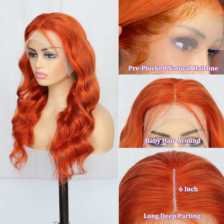 Body Wave Hd Transparent 13X6 Lace Frontal Wig Human Hair Highlight Blonde Jewish Pre Colored Human Hair Wigs Pre Plucked 30Inch