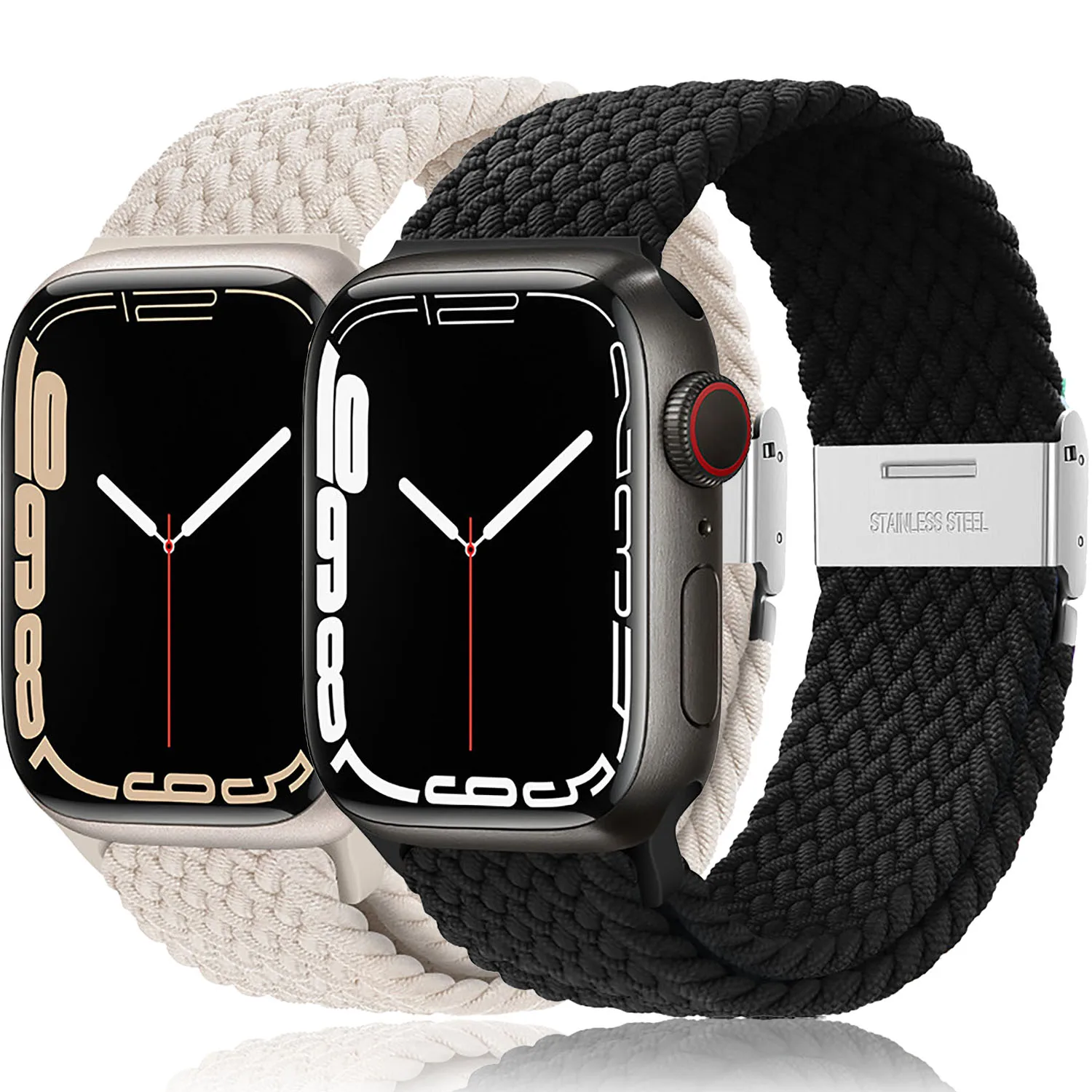 애플 워치용 루프 나일론 벤드 밴드, 울트라 2, 49mm, 45mm, 44mm, 42mm, 38mm, 40mm, 41mm, 남녀공용, 소프트 스포츠 스트랩, 애플용 손목 밴드