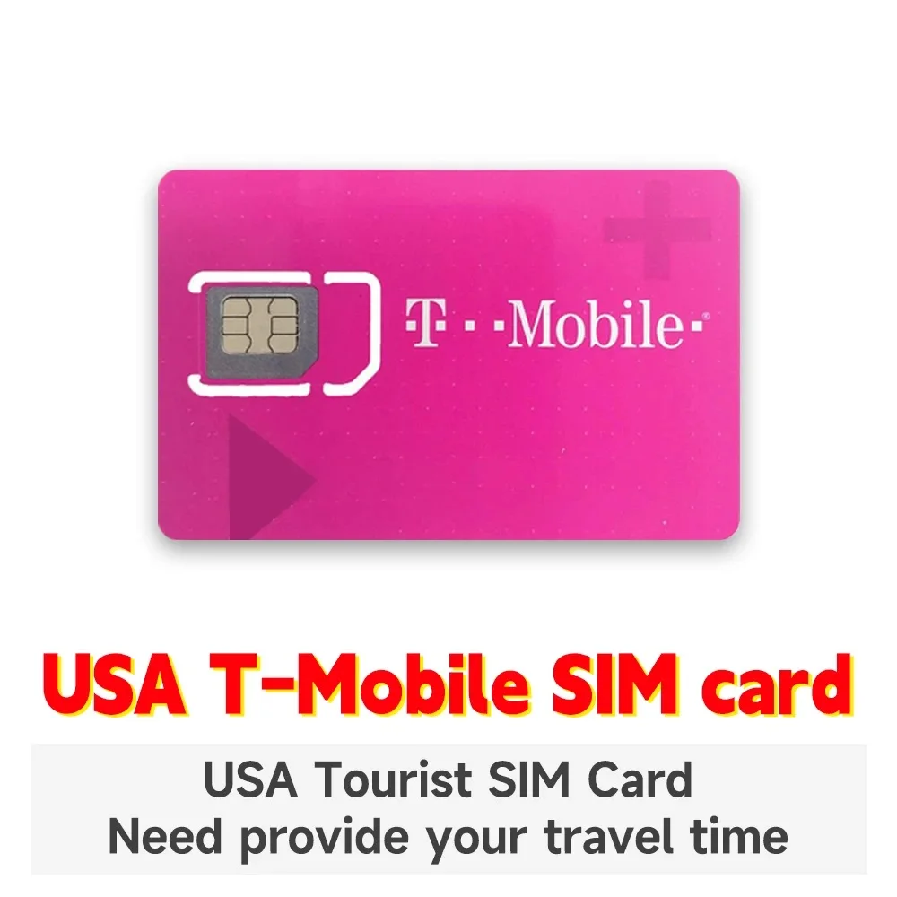 Scheda Sim T-Mobile Prepagata Usa 7-90Days Chiamata Dati Illimitata Supporto Per Sim Card Gratuito Sms Esim