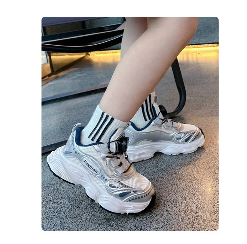 أحذية رياضية عصرية للأطفال 2026 من الجلد الصناعي، أحذية رياضية للمراهقين والأطفال، مريحة وقابلة للتنفس، أحذية جري للأولاد والبنات