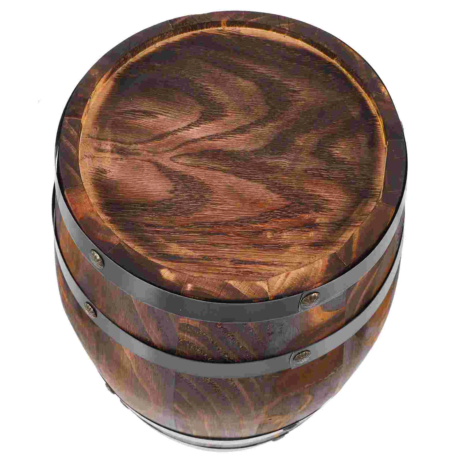 

Wood Wine Barrel Whiskey Barrel Bucket Vintage Flower Planter Container Water Wishing Well Pail Home Kitchen Bar Summer