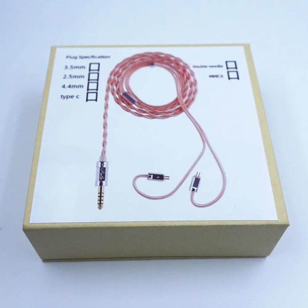 PULA HIFI Earphone IEM Cable Single Crystal Copper Upgrade