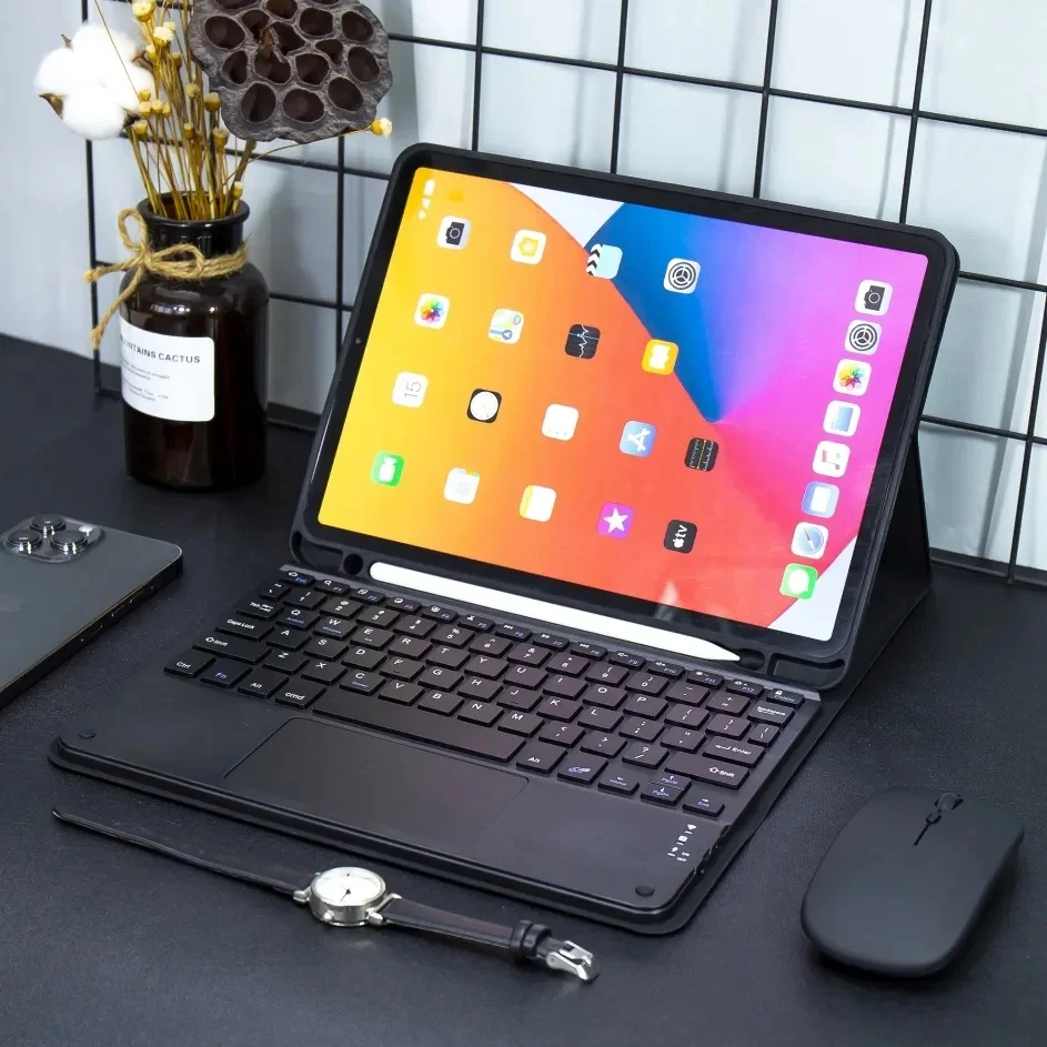 

Magnetic Tablet Keyboard Cover for Xiaomi Redmi Pad SE 11" 2023 Detachable Bluetooth Round Cap Stand Case Built-In Pen Holder