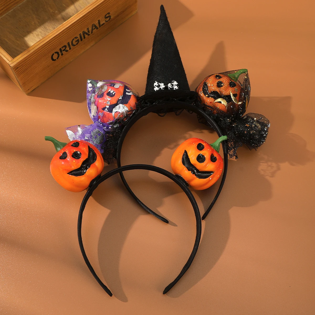 Halloween Pumpkin Headband Black  Hair Hoops Cute Festival Head Hoops Bezel Headwear Fashion Girls Ladies Hair Accessories