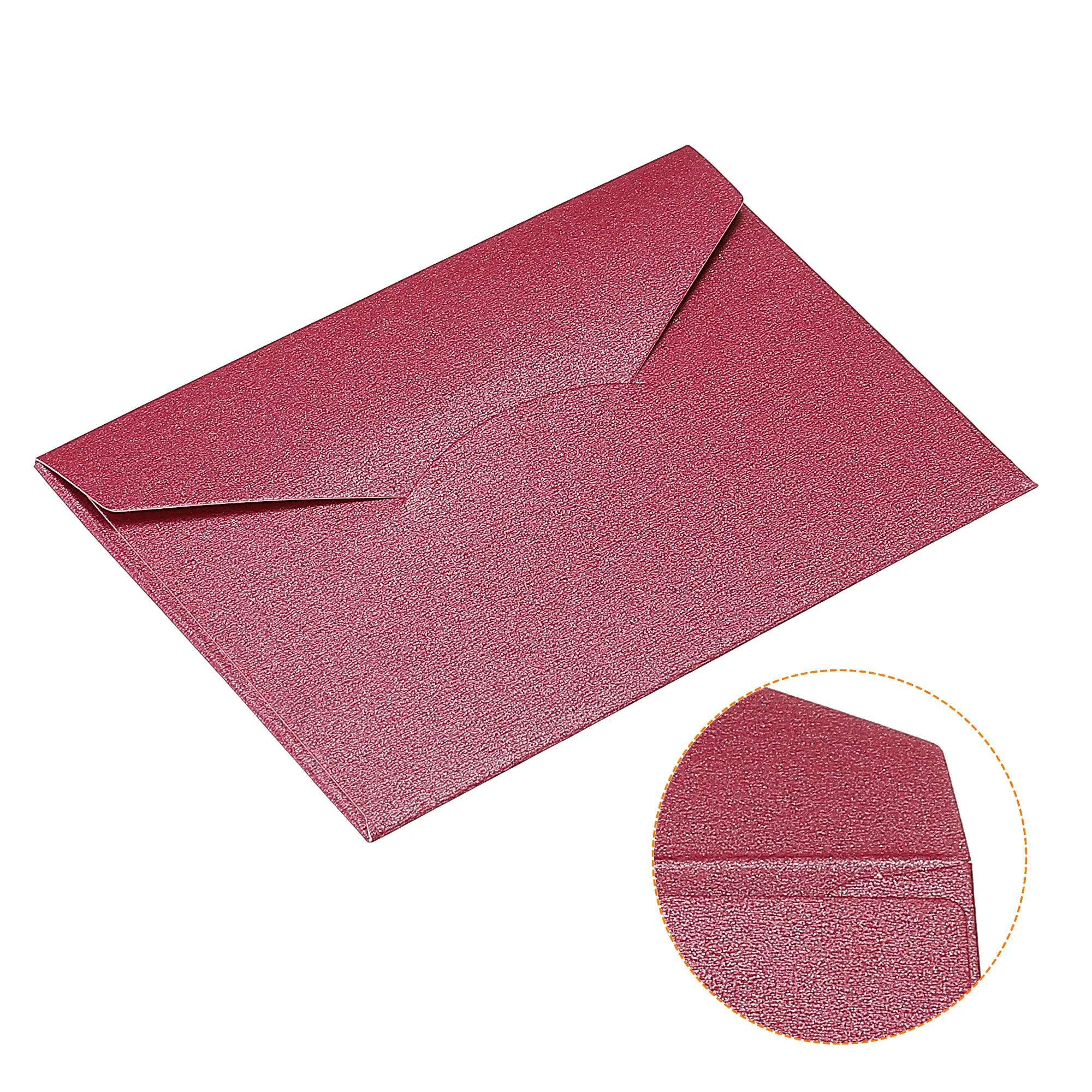 50Pcs V Flap Envelopes Pearl-coated Paper Western Envelope for Wedding Party Invitation Greeting Cards Gift Business Envelopes