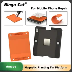Amaoe Universal Magnetic Planting Tin Platform Pad Mobile Phone CPU NAND Power IC Chip BGA ReballThermal Insulation Silicone Mat
