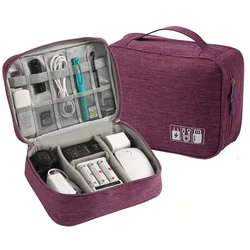 Waterproof Portable Travel Digital Accessories Organizer Bag - 1 slots (PURPLE)