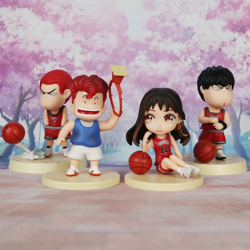 

Anime Slam Dunk 8-10CM Sakuragi Hanamichi Rukawa Kaede Haruko Akagi Cartoon Action Figure Model Toy Collectible Desktop Decor