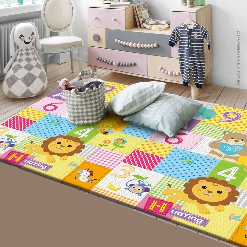 

Baby Play Mat Foldable Non-Toxic Educational Children's Carpet in The Nursery Climbing Pad Kids Rug Activitys Games Toys 180*100