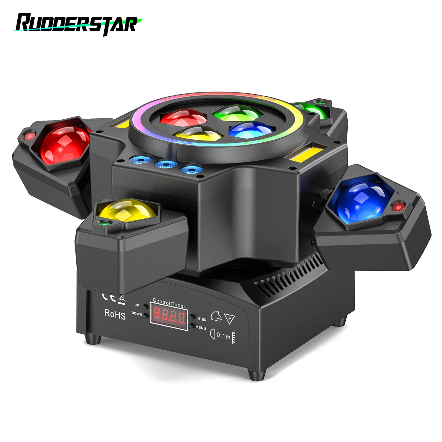 120W 4in1 RGBW Moving Head Light Laser Light Remote Control Stage Lighting for DJ Disco Party Concert Theater