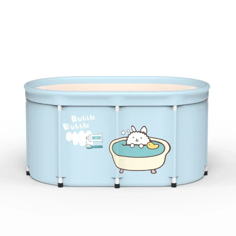 80/100cm Movable Adults Foldable Bathtubs Portable Student Thick Bathtub Family Bathtubs Children's Plunge Pool Spa