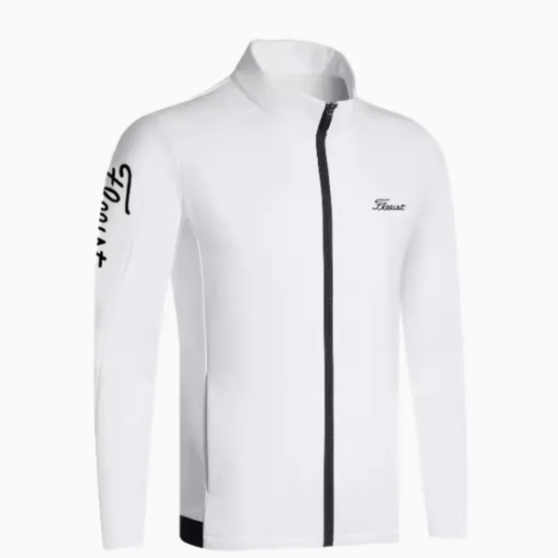 Waterproof Sunscreen Jacket Men Bomber Jackets Golf Clothing Sportswear Windcheater Men's Autumn and Winter Outdoor Breathable Long Sleeves Sport Casual Golf Jacket