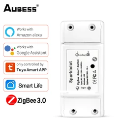 Tuya ZigBee 3.0 Smart Light Switch 10A Wireless Smart Breaker Timer Tuya/Smart Life APP Remote Control Support Alexa Google Home