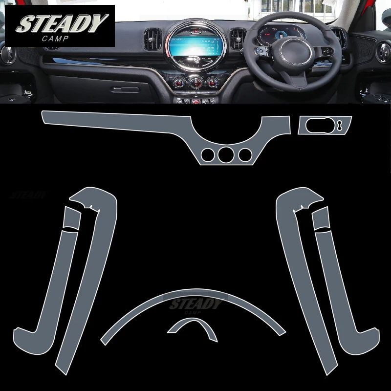 Mini COUNTRYMAN 2017-2022 2023 자동차 인테리어 센터 콘솔 투명 TPU 보호 필름 안티 스크래치 수리 액세서리