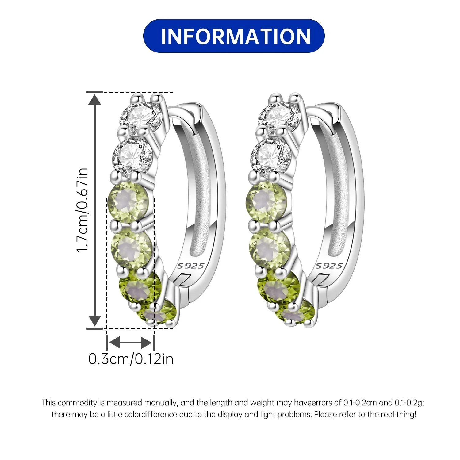 Orstarry S925 Sterling Silver Colorful Wavy Earrings Versatile Hoop Earrings For Women Jewelry Original Party Gifts