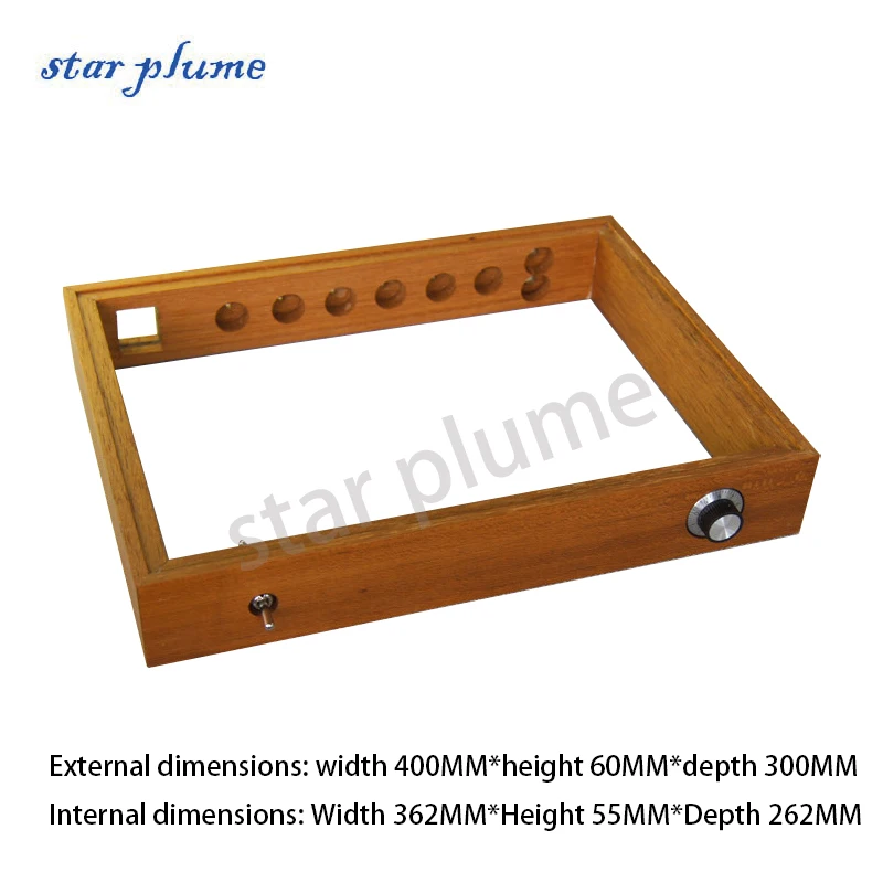 (400*60*300mm) Golden Teak Wood Frame Aluminum Amplifier Case Mango Wood Chassis Vacuum Tube Amplifier Chassis Shell DIY Box